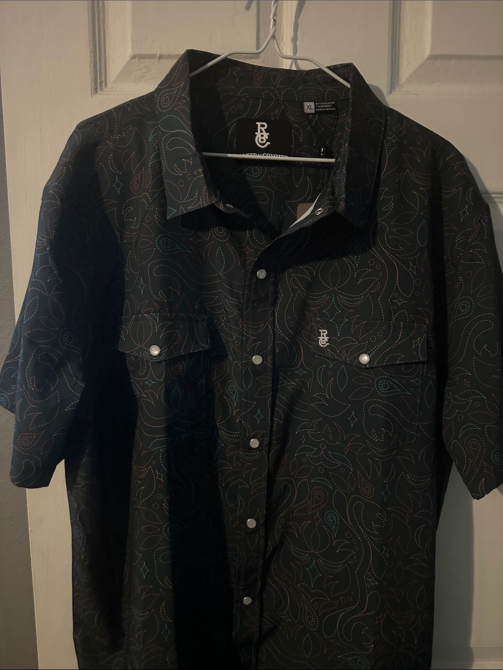 RAISED BY COYOTES Cowboy Threads Pearl Snap S/S Shirt NWT